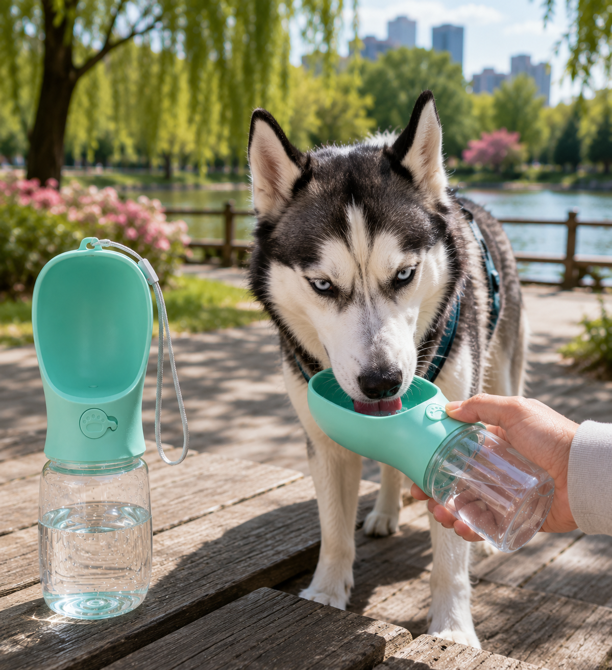 TravelSip™ - Borraccia portatile anti-perdita per cani