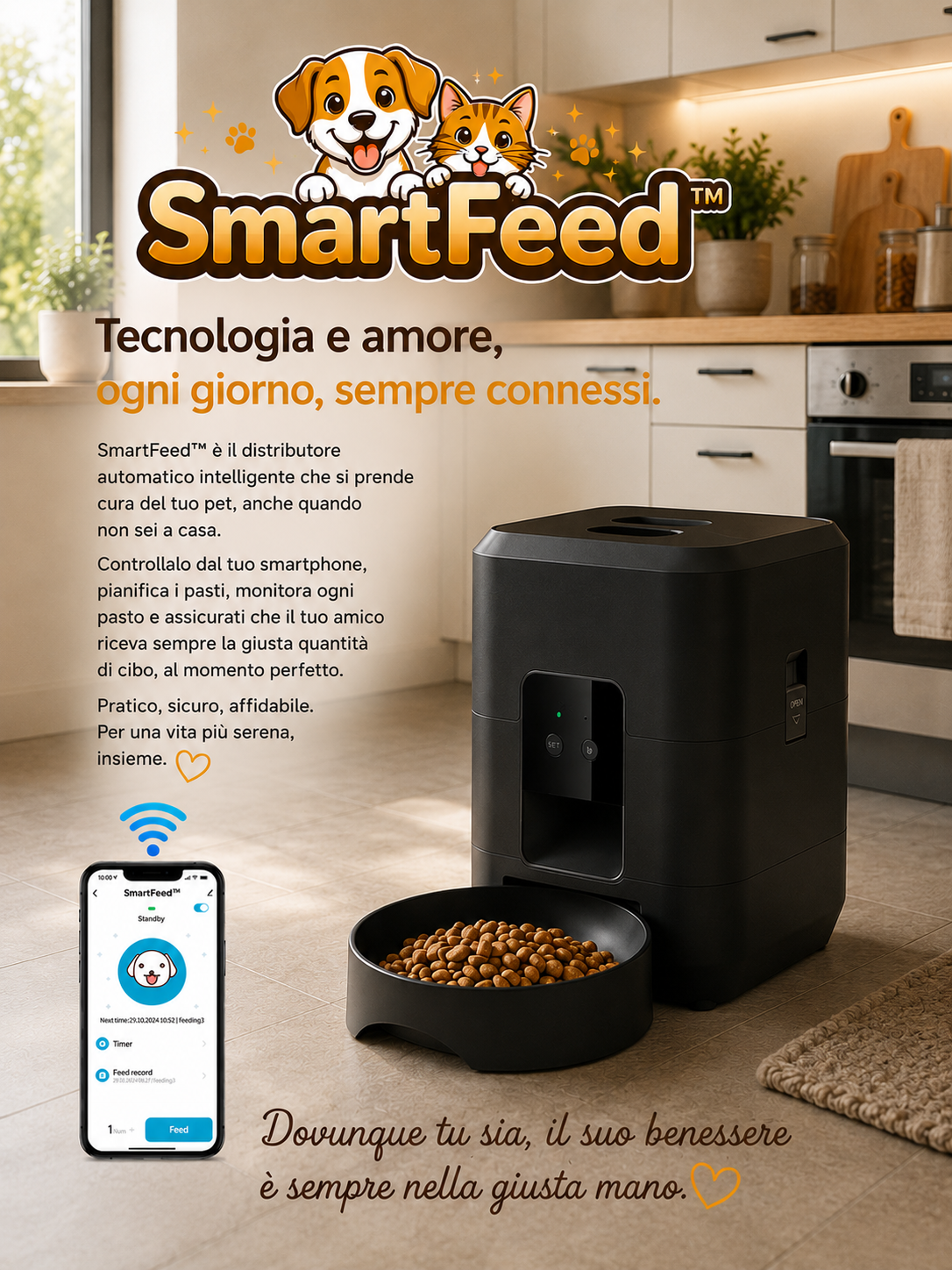 SmartFeed™ - Nutri il tuo animale anche quando non sei a casa