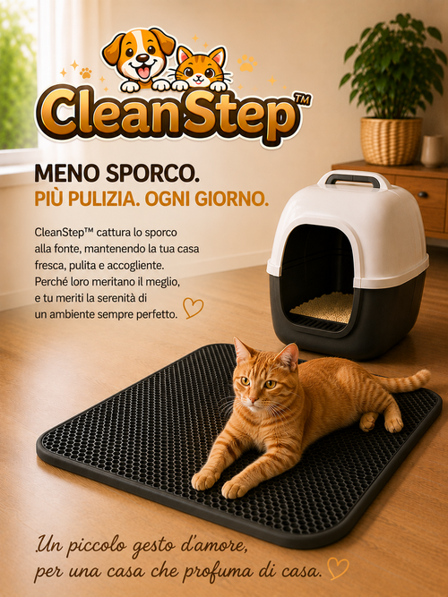 CleanStep™ - Tappeto filtrante anti-dispersione per lettiera