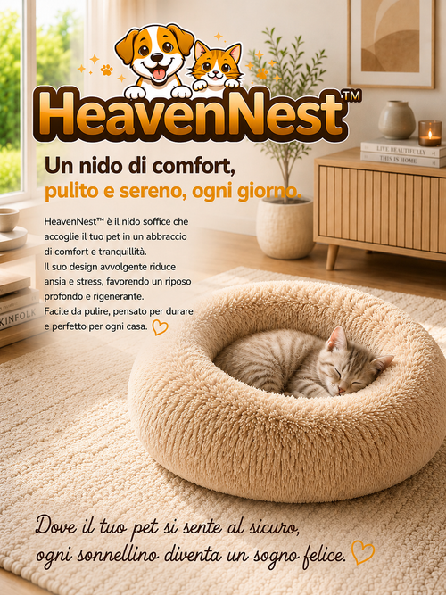 HavenNest™ - Cuccia calmante premium per cani e gatti