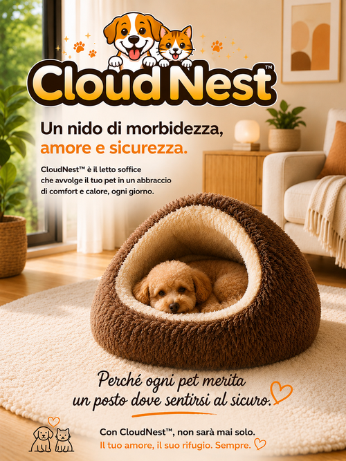 CloudNest™ - Letto calmante premium per cani e gatti